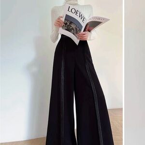 Wide-leg flare pants